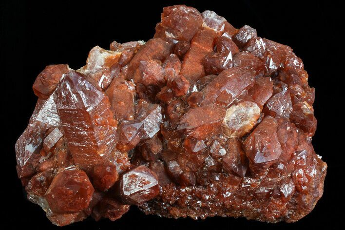 Natural Red Quartz Crystal Cluster - Morocco #74525